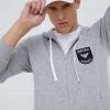 Ανδρικά Με φερμουάρ Μπλούζα Emporio Armani Underwear χρώμα: γκρι,