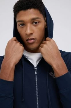 Ανδρικά Με φερμουάρ Μπλούζα Emporio Armani Underwear χρώμα: ναυτικό μπλε -Emporio Κατάστημα unnamed file 1095