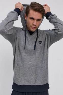 Ανδρικά Πιζάμα Μπλούζα πιτζάμας Emporio Armani Underwear χρώμα: γκρι