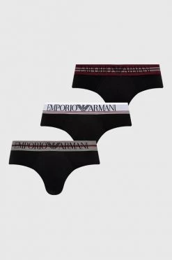 Ανδρικά Μπόξερ και σλιπ Σλιπ Emporio Armani Underwear χρώμα: μαύρο