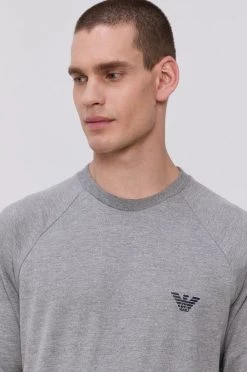 Emporio Armani Underwear Ανδρικά Πιζάμα Μπλούζα πιτζάμας Emporio Armani χρώμα: γκρι -Emporio Κατάστημα unnamed file 1463