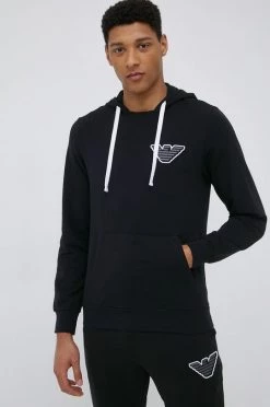 Emporio Κατάστημα 17 Ανδρικά Χωρίς φερμουάρ Μπλούζα Emporio Armani Underwear χρώμα: μαύρο,