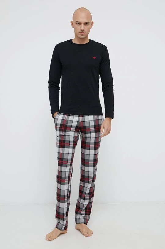 Ανδρικά Πιζάμα Βαμβακερές πιτζάμες Emporio Armani Underwear μαύρο 1 Ανδρικά Πιζάμα Βαμβακερές πιτζάμες Emporio Armani Underwear μαύρο