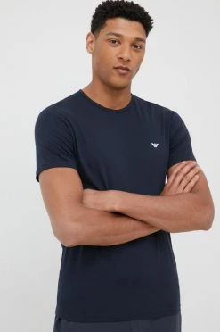 Ανδρικά Πιζάμα Βαμβακερή πιτζάμα μπλουζάκι Emporio Armani Underwear ναυτικό μπλε -Emporio Κατάστημα unnamed file 608