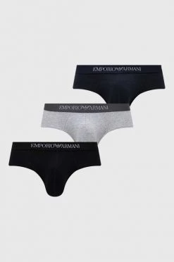 Ανδρικά Μπόξερ και σλιπ Βαμβακερό σλιπ Emporio Armani Underwear 3-pack ναυτικό μπλε