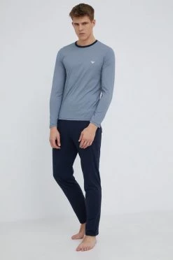 Ανδρικά Πιζάμα Βαμβακερές πιτζάμες Emporio Armani Underwear ναυτικό μπλε