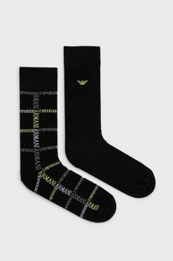 Ανδρικά Κάλτσες Emporio Armani Underwear 2-pack μαύρο